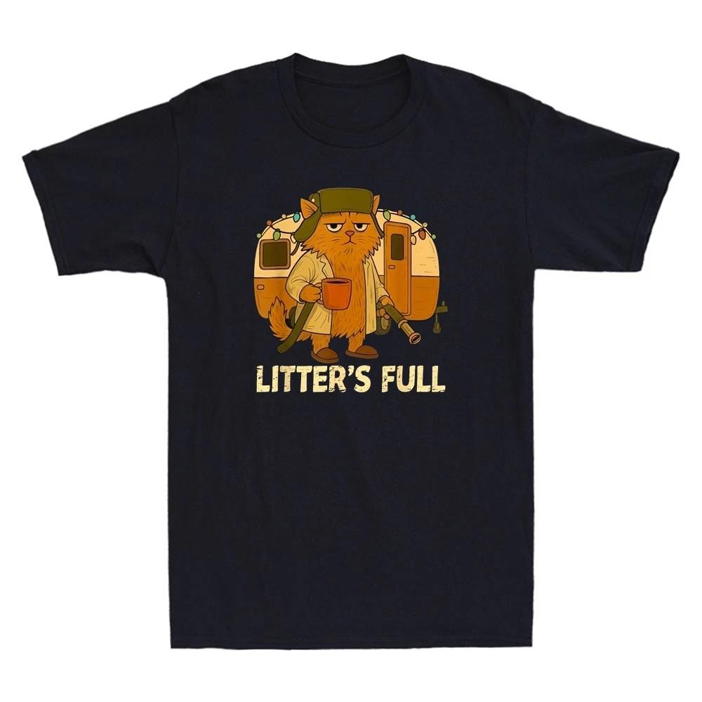 Men s and Women s T-shirts Litter s Full Funny Cat Parody Shirt Litter s Full XL