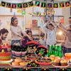 161pcs Mexican Party Paper Tableware Set - Mexican Fiesta Plates Cups Napkins Tablecloth Banner etc Fiesta Party Decorations Tableware