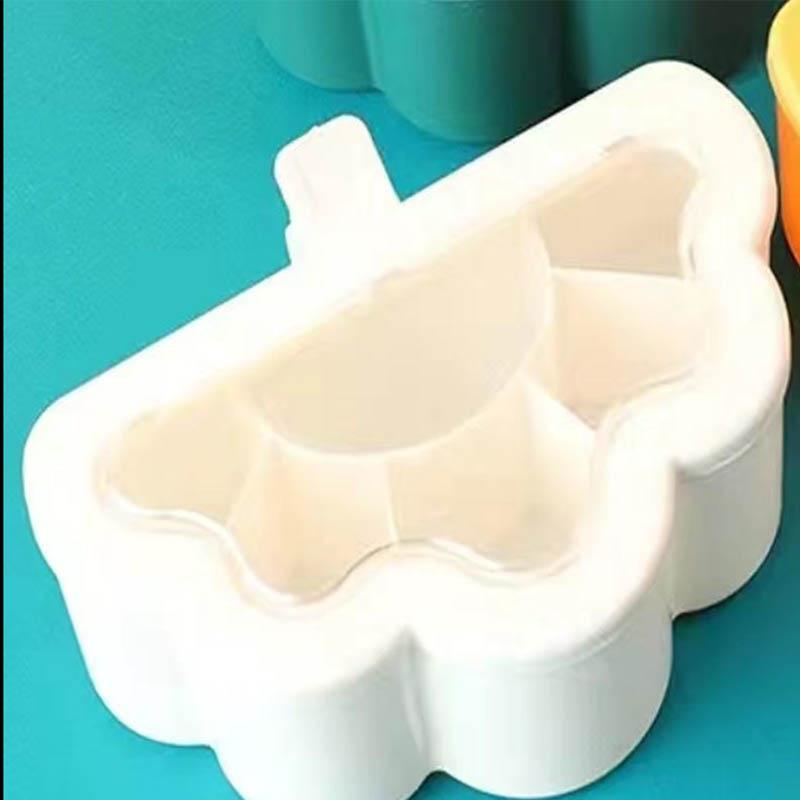 One-in-one Six-grid Seasoning Box Multi-grid Kitchen Household with Lid Moisture-proof Dust-proof Seasoning Bottle Kitchen Supplies with 6 Spoons