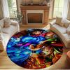 Demon Slayer Print Round Rug, Washable Floor Carpet, For Entryway Dorm Laundry Room Office Study, Home Decor Birthday Christmas Gift