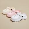 New Summer Sandals for Women's Thick-soled Toe Thick-soled Heightened Semi-tug-tug Shoes Comfortable and Casual