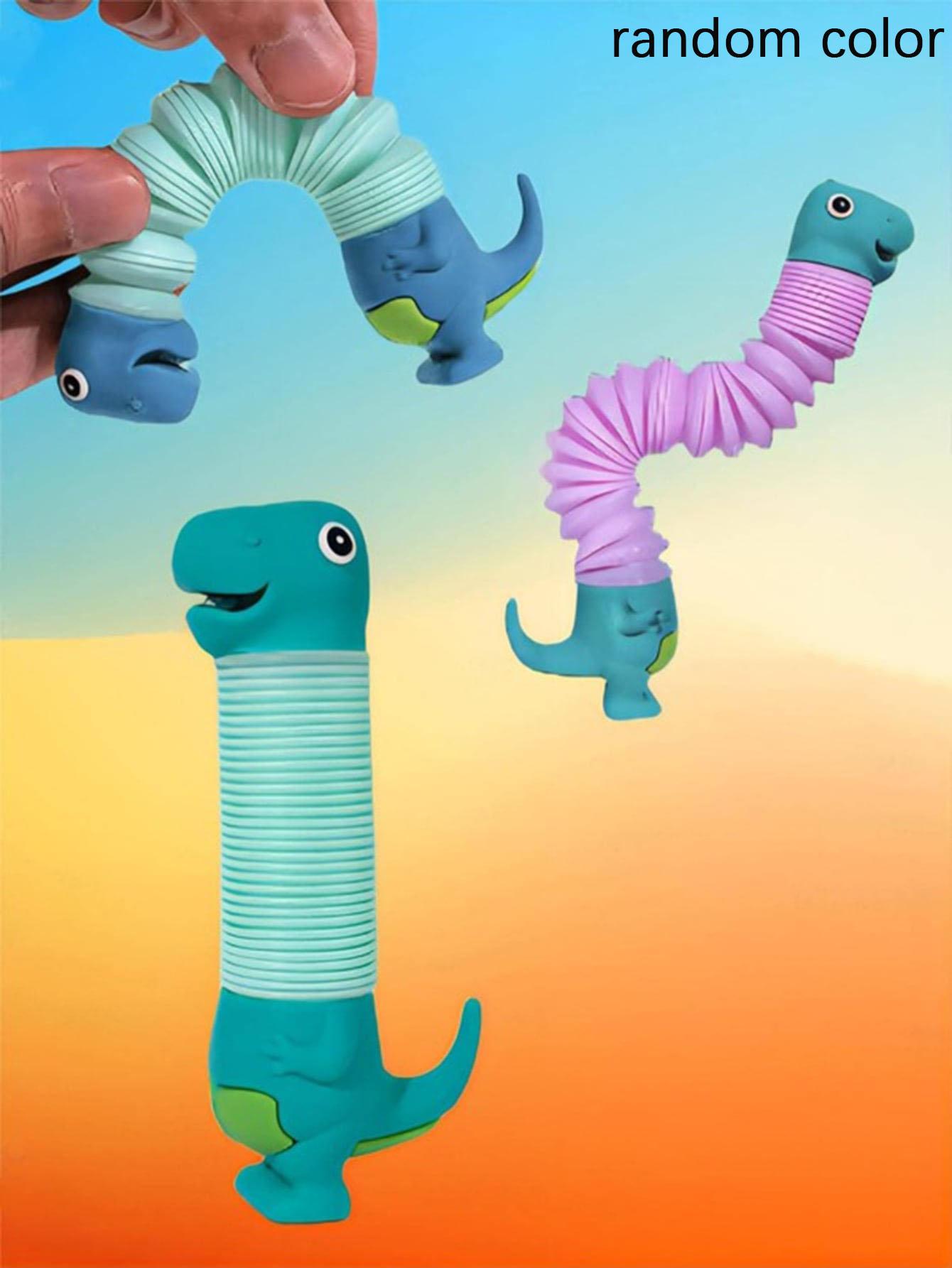 

1pc-Adjustable length of telescopic pull tube, suitable for cat toy cartoon dinosaur shape
