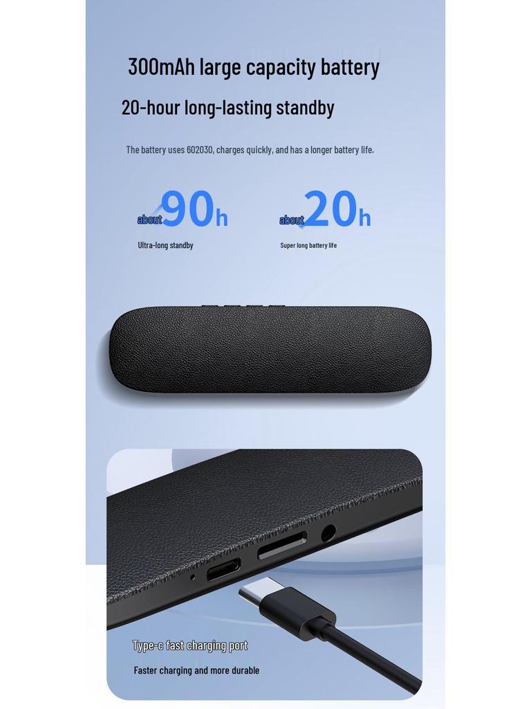 Wireless Bone Conduction Sleep Speaker - Portable Bluetooth Pillow Speaker, Black, GCD5.