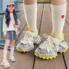 Classmate Girls Sports Shoes 2025 Autumn New Fashion Breathable Dad Shoes Non-slip Children's Shoes Mesh Running Shoes