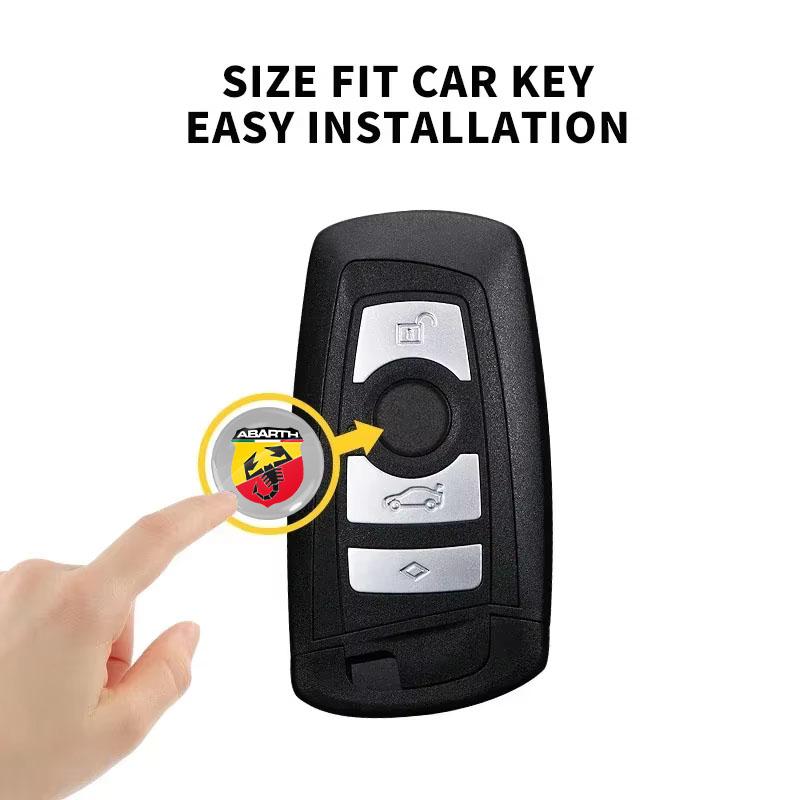 2/5/10Pcs 14mm Car Key Sticker Logo 3D Metal Emblem Car Accessories for FIAT Abbas 500 Grande Stilo Freemont Punto Astra Bravo Ducato