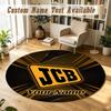 Round Rug Custom NameJCB Pattern Non Slip Carpet Home Floor Decor