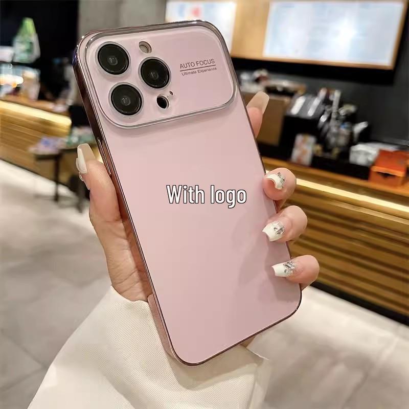 iPhone17 Pro Max Frosted Electroplated Case with Full Lens Protection