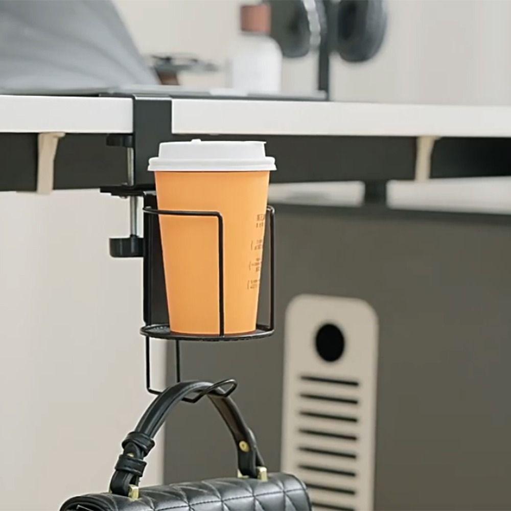 360 ° Rotating Clip-on Cup Holder Waterproof Desktop Mug Rack Rotating Desk Cup Holder Table