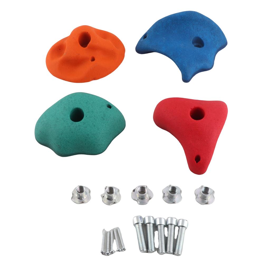 Climbing Holds Multi Color Resin Fiber Different Shape Round Corners Climbing Rock Wall Grips for Outdoor