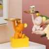 Aesthetic Bear Car Key Tray Violent Bear Storage Holder Mobile Phone Bracket Tray Support Bear Living Room Entryway Decoration