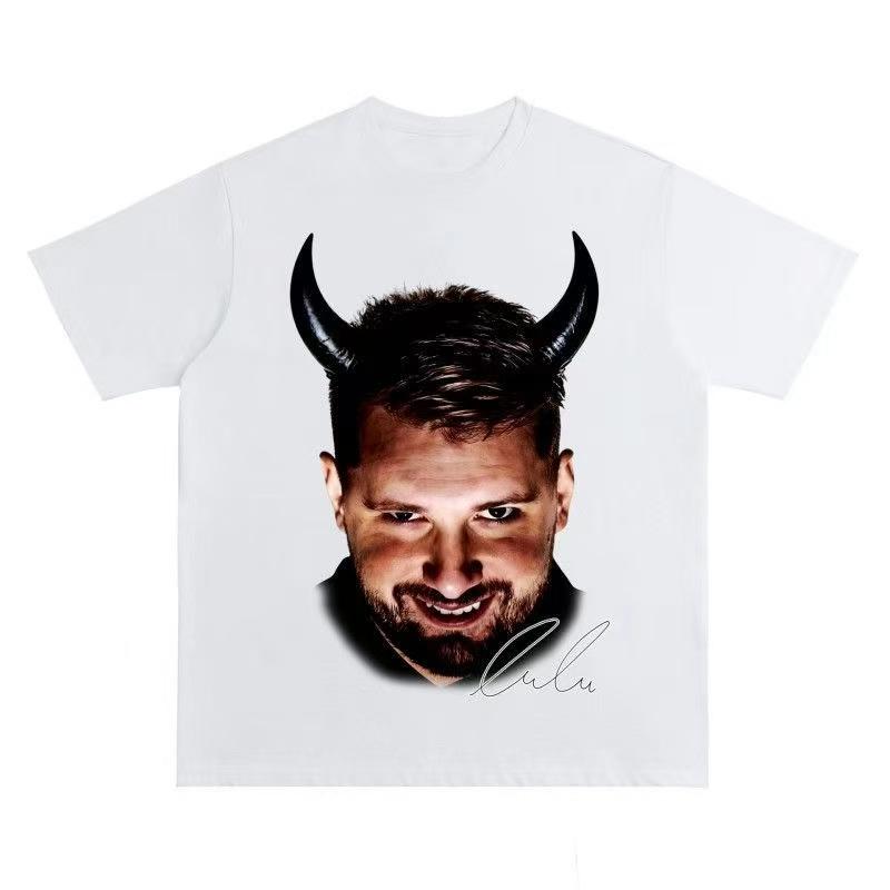 

Basketball Star Printed Pure Cotton Tshirt with Highquality and Comfortable Sports and Casual Mens Short Sleeves 2026 New S