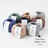 Raw Wool Knitworm Yarn 5 Balls Set Knitworm Pom Pom Paper Yarn Medium Thickness 30g Brown X (approx. 51m) (107. Orange)