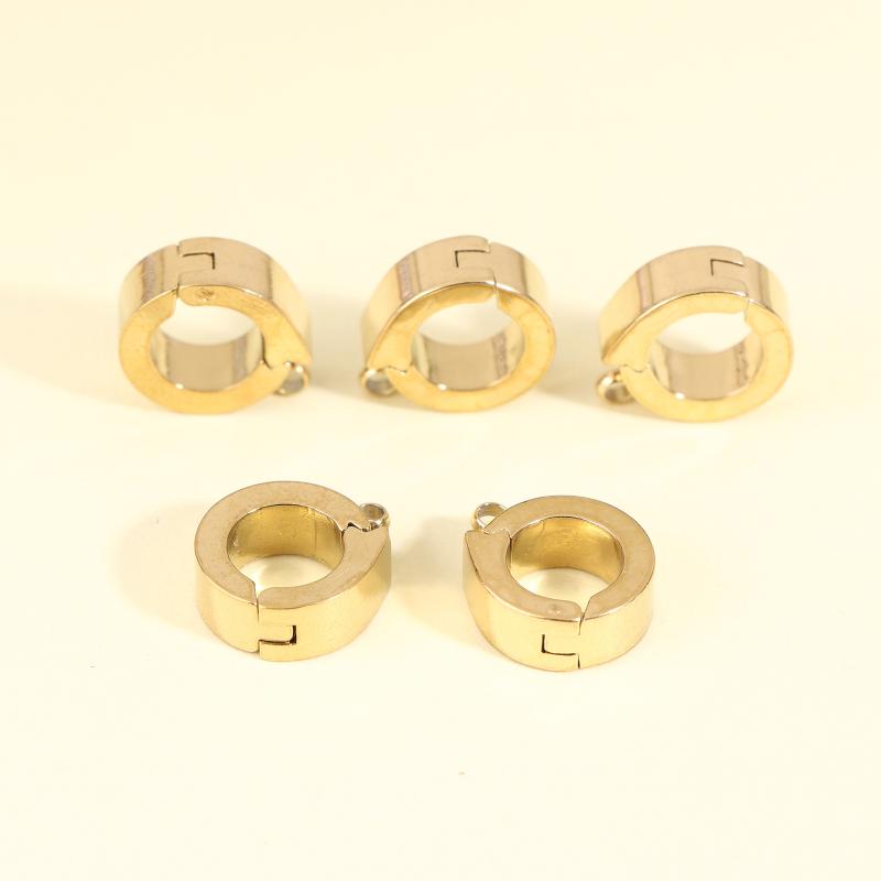 1/5 Stück Edelstahl Halskettenverschluss Runde Verbindungs Schnalle Für DIY Ohrring Armband Anhänger Haken Schmuckherstellung Zubehör