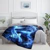 Cosmic Koi Fish Galaxy Blanket Flannel Soft Throw Bed Cover Art Decor Dreamy Ocean Design Starry Night Pattern Home Decor Gift