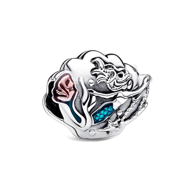 New Copper Pearl Shell Turtle Octopus Lobster Boat Dolphin Starfish Charm Bead Pendant Fit Original Bracelet Diy Jewelry