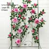 Rose Flower Vine Greenery for Air Conditioner Pipe Decoration and Wall Covering