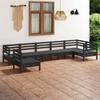 Day and Night - Day and Night Garden Furniture Set 7 Pieces Solid Black Pine Wood