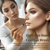 Half Fan Shaped Nose Contour Brush for Concealer, Highlighter & Shading – Soft Bristles, Portable & Precise  Blending Makeup Tool– 1PC or 2PCS