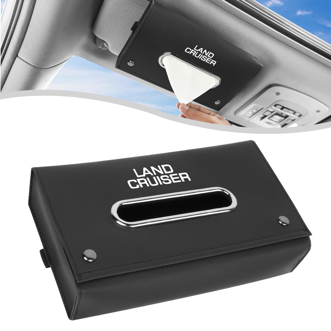 

Land Cruiser Compatible Car Tissue Large Capacity Tissue Compatible with Land Cruiser 70 250 300 Stylish Car Magnetic Interior Land Cruiser Case,