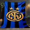 1 PZ F.C. Coperta morbida in flanella stampata Internazionale Milano per camera da letto da adulto, soggiorno, divano, campeggio, viaggi, regali per tifosi, regali di Natale
