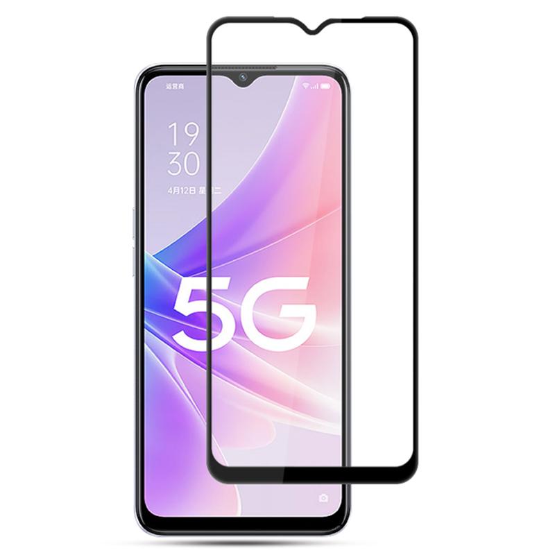 

AMORUS For Oppo A78 5G/A58 5G Tempered Glass Full Screen Protector Silk Printing Full Glue Film Black
