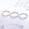 1.5mm Wide Fine Workmanship Zircon Ring For Women Top Quality Titanium Steel Gifts for Lovers Jewelry Wedding Ring Wholesale