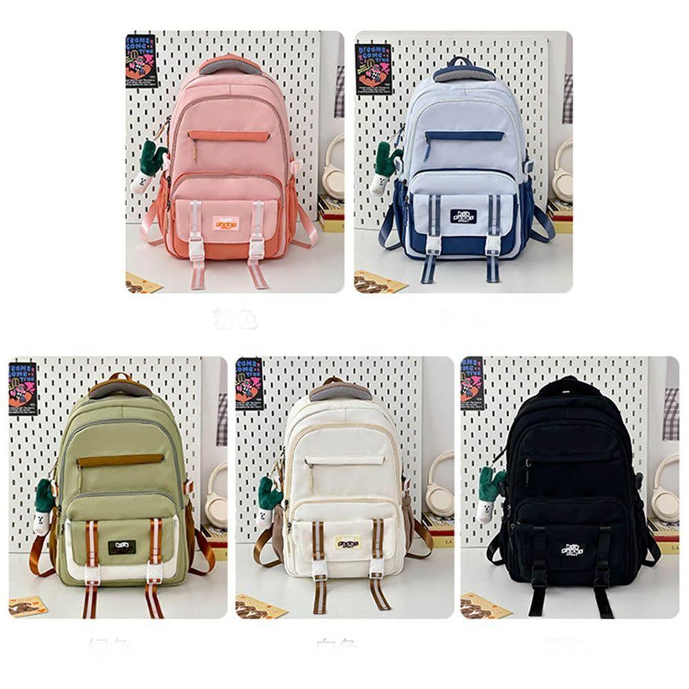 Waterproof Student School Bag Nylon Large Schoolbag Multi-function Backpack  Travel