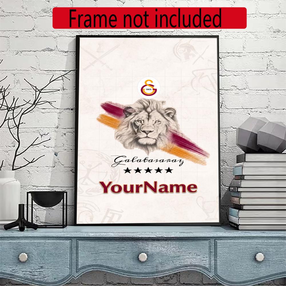 Galatasaray Customize Your Name Diamond Painting Round Diamond Diy Frameless Holiday Artwork Suitable For Home Office Wall Decoration