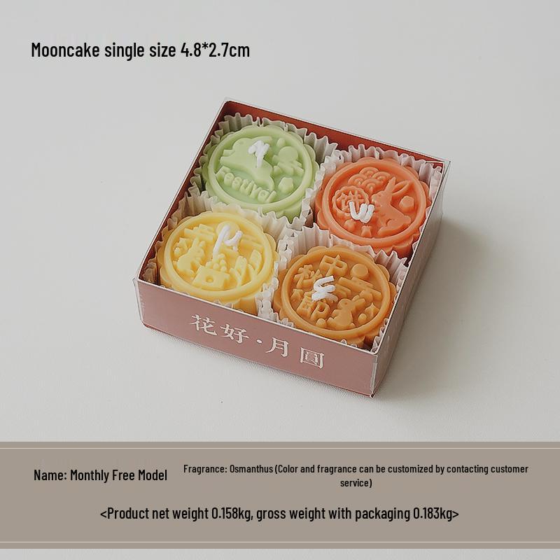 High-End Osmanthus Scented Candle & Mooncake Gift Set: Stylish Mid-Autumn Festival Souvenir