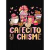 European size 1pc Women'S Casual Round Neck Short Sleeve T-Shirt with "Cafecito y Chisme" Dessert Graphic Print