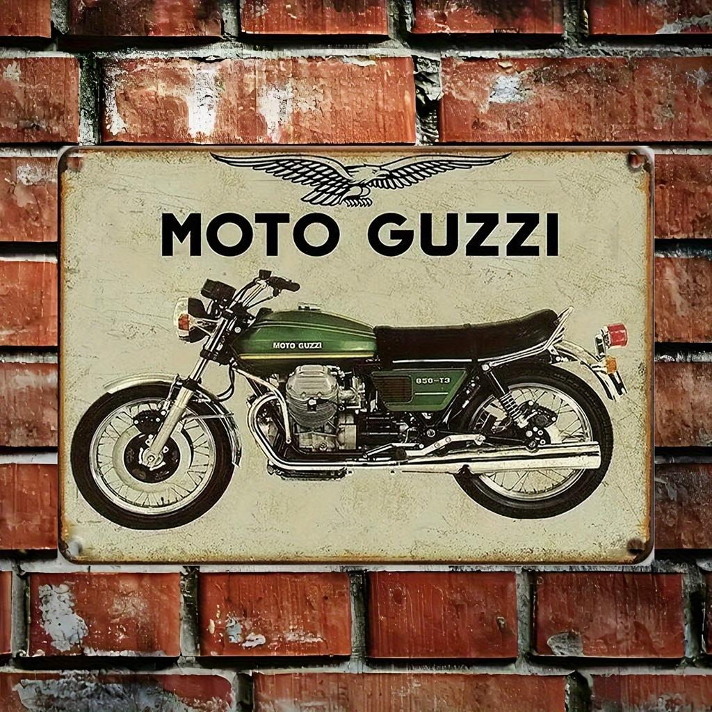 VintageStyle Retro Motorcycle Metal Tin Sign Classic Design with for Text Emblem Wall Decor for Bar Garage Kitchen