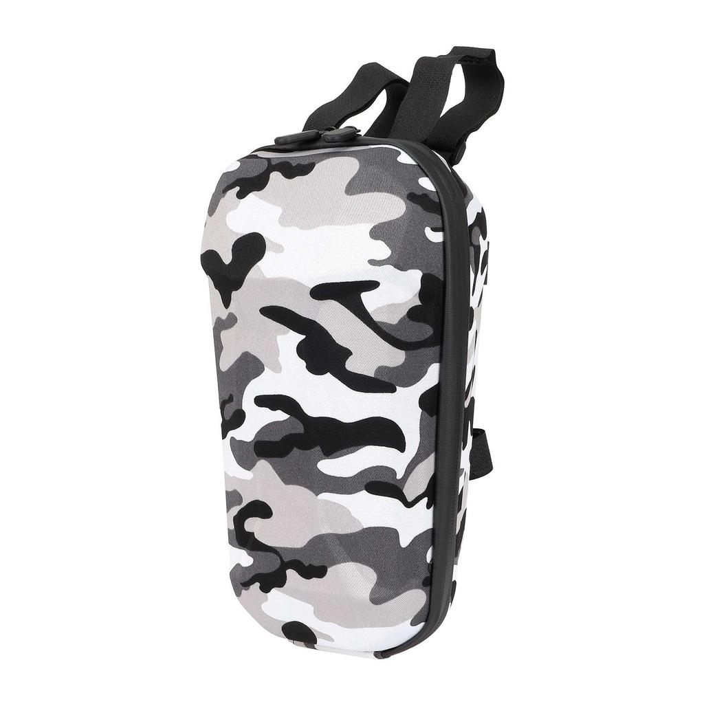Camo Gray 3L Front Bag Scooter Storage Bag EVA Scooter Handlebar Bag Large Capacity Waterproof Scooter Front Bag Kick Scooters Folding Bike Universal