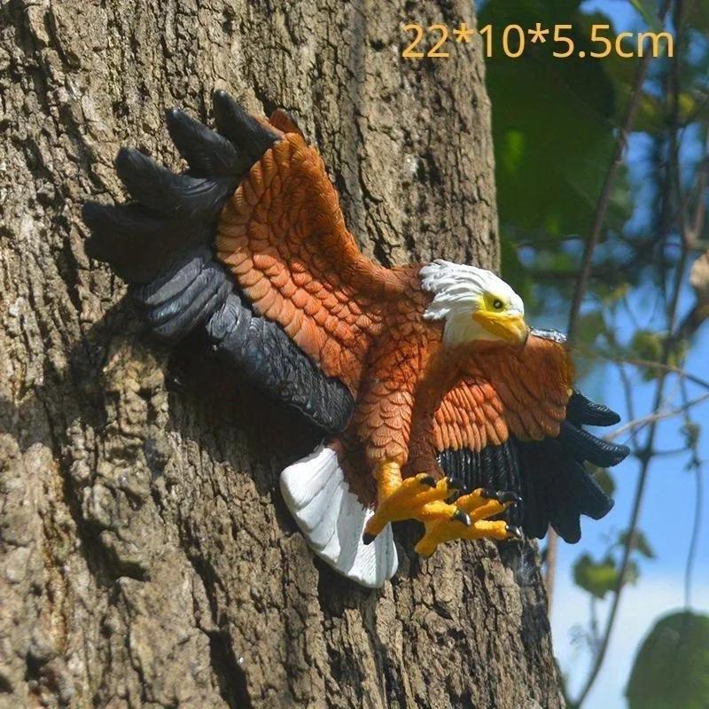 1pcs Eagle Wall Sculpture Resin Animal Hanging Ornament Eagle For Garden Home Decor Craft Gifts Figurines Small Eagle Flying