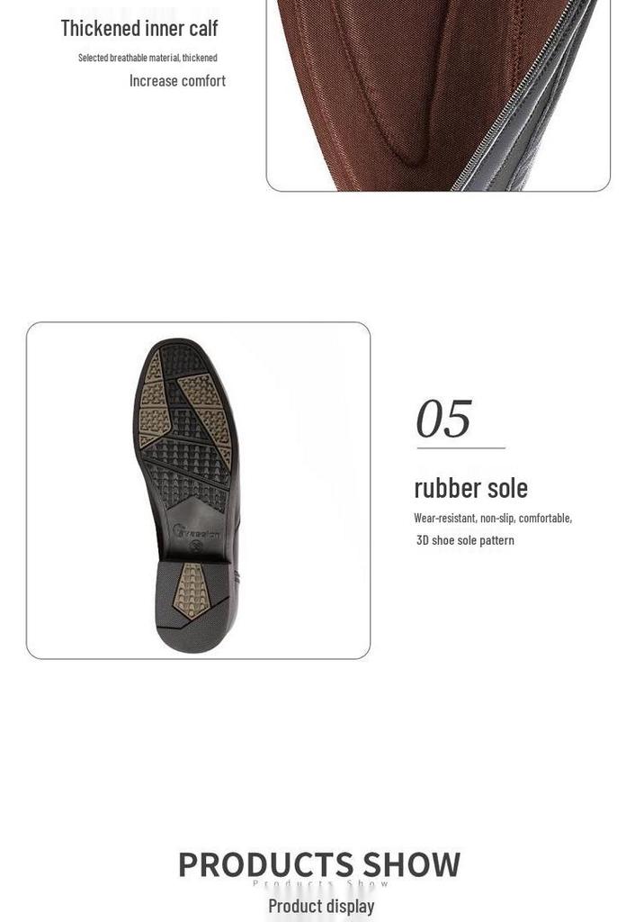 Hochgeschnittene Reitstiefel aus Rindsleder 8106107