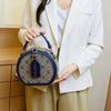 2026 New Vintage Small Round Bag for Women, Versatile Fashionable Crossbody Bag with Letter Print, Handbag with a Light Luxury and High-End Feel