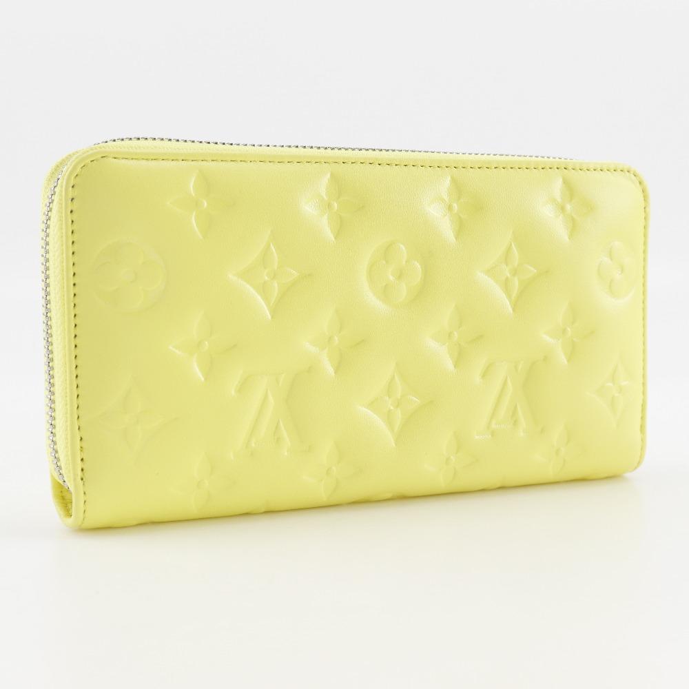 LOUIS VUITTON Zippy wallet Purse M83104 Kussan Smiley Yellow yellow lambskin Women Used