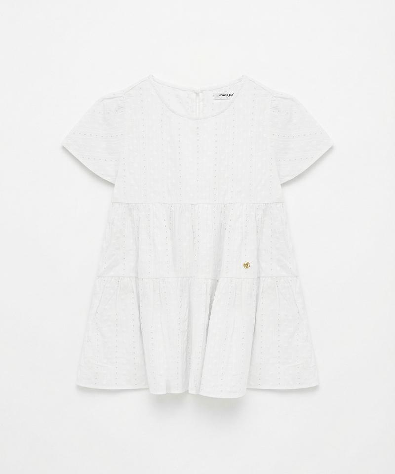 MARIE CLAIRE Lace Cap Sleeve Flare Blouse (Magbbl06Mwh)