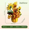 Building Blocks Rose Bouquet and Sunflower Vase Model