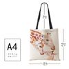 Watercolor Giraffe Deer Print Tote Bags for Women Casual Handbags Shopping Bag Large Capacity