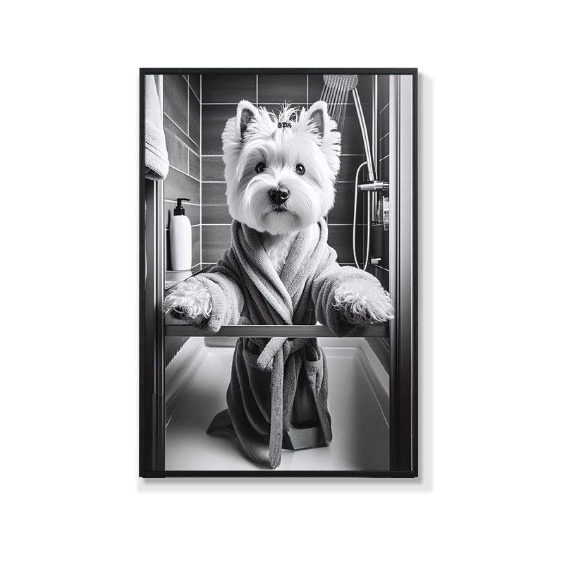 Retro Creative Animal Bathroom Canvas Painting Lion Cat Bar Toilet Bathroom Decoration Painting for Modern Living Room Asian Style Home Decor