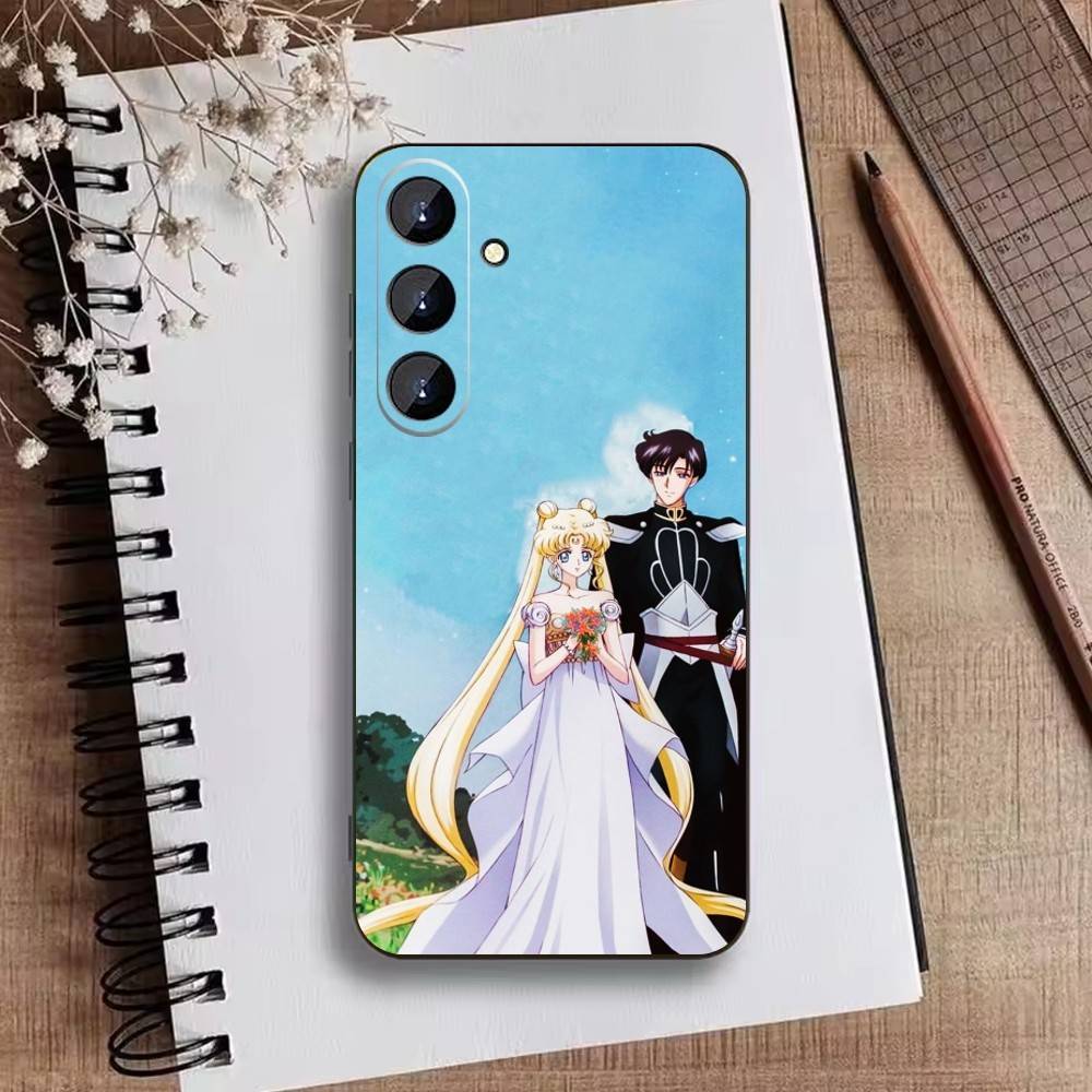 

Мультяшный чехол-книжка Y-Sailor Moon для Samsung Galaxy A73,21,22,32,71,53,52,51,80,5G, мягкий черный Samsung a21s