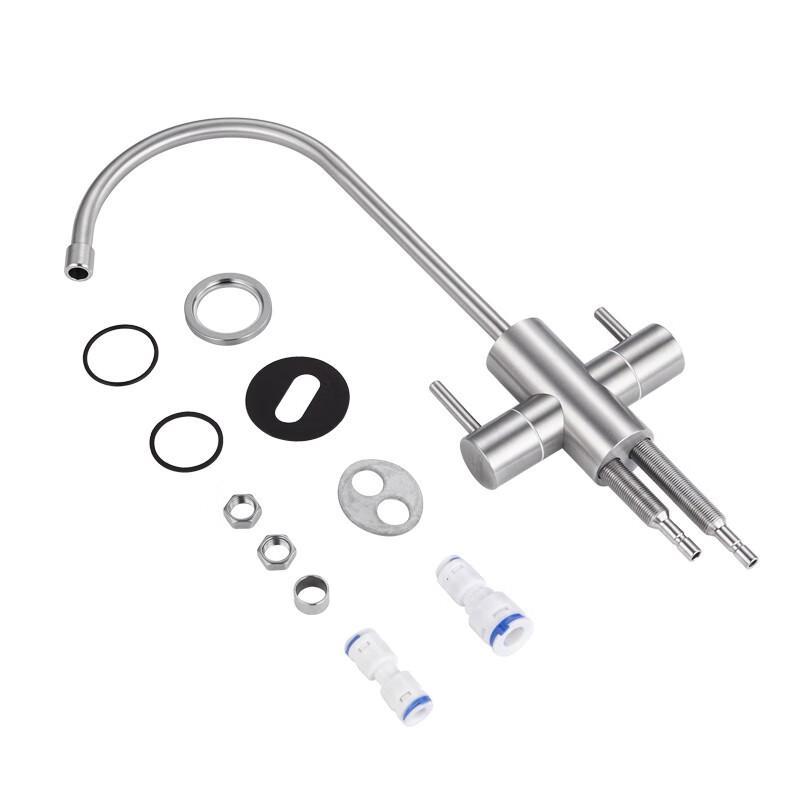 Submarine L30419 Stainless Steel Kitchen Faucet with Dual Outlets and Water Purifier Connection
