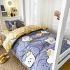 Three-piece Set of Bunk Beds Cartoon Print Bed Sheet Single Bedding Quilt Cover