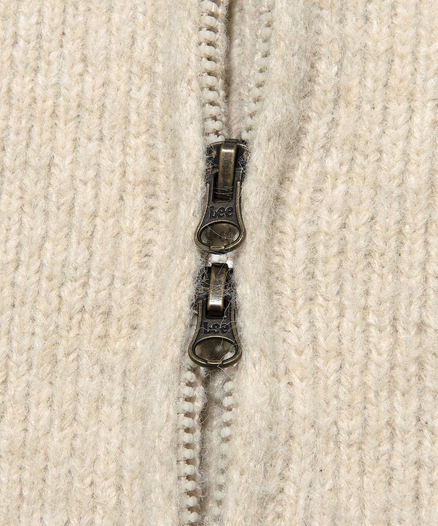 Lee Hooded Knit Vest Beige
