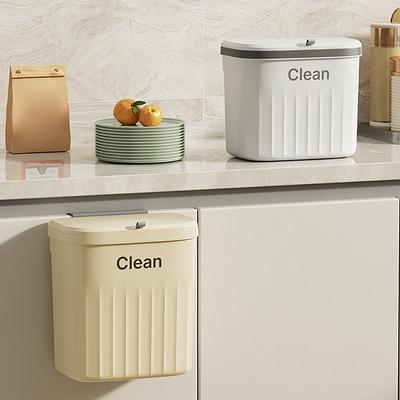 Cestino della Spazzatura da Cucina Montato a Parete Cestino Appeso con Coperchio Pattumiera per Mobile Sotto Lavello Rifiuti Spazzatura Compostiera 8.5/12L