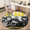 1pc Johnny Hallyday Music Album Round Carpet Painted Printed Circular Carpet, Home Door Mat, Outdoor Travel Protection Carpet