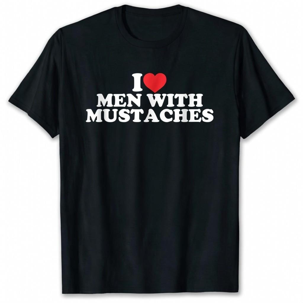 Mustache Heart Funny Love Graphic Tee Cute Gift T-Shirt XXXL