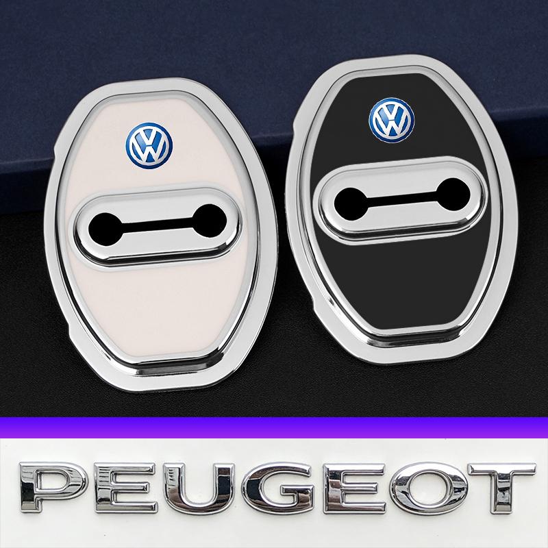 4Pcs Silicone Car Door Lock Buckle Protector Cover Valve Cap For VW Golf Amarok T5 Phaeton Teramont ID3 Tiguan T-Cross Passat MUK5