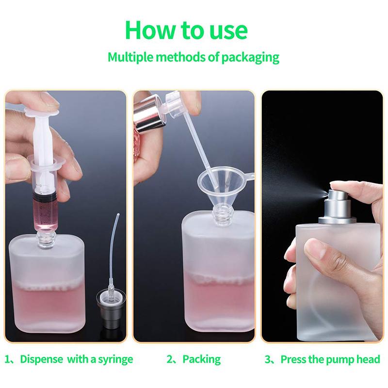 30/50ml Screw Top Sandblasted Glass Perfume Bottle Liquid Spray Bottle Empty Dispenser Bottle Empty Makeup Fine Mist Bottles