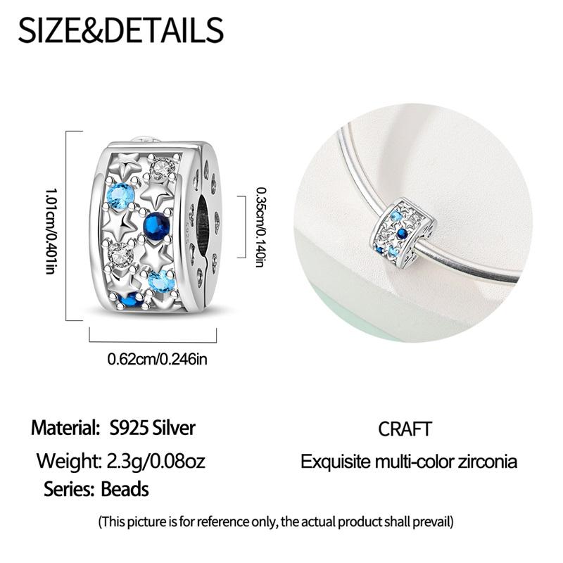 Square Dice Flower Cherry Stopper Clip Beads Fit Original Copper Charm Bracelet Diy Lovely Pendants For Woman Jewelry Gift